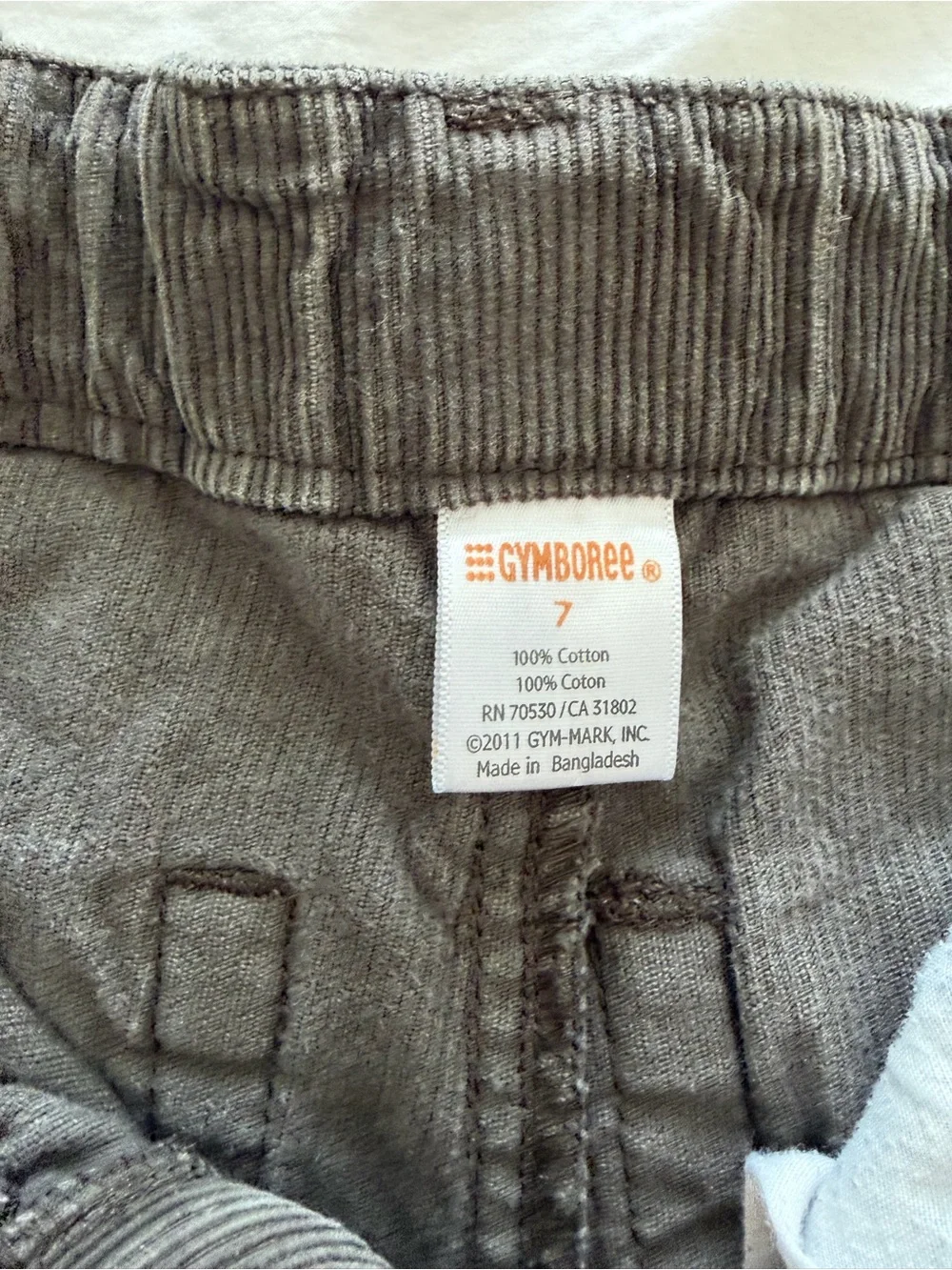 Kids Corduroy Pants in Dark Green Classic Casual Fit